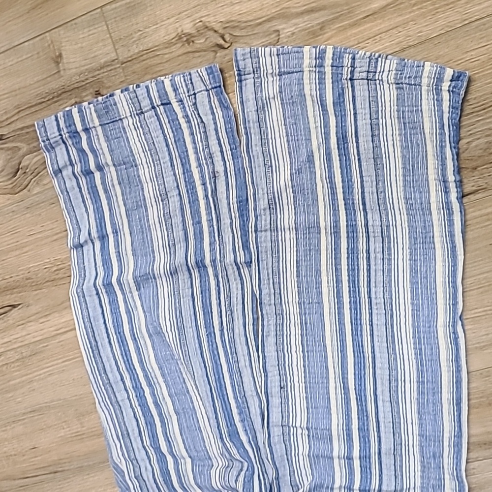 Billabong Blue and White Striped Wide Leg Pants - Picture 7 of 7